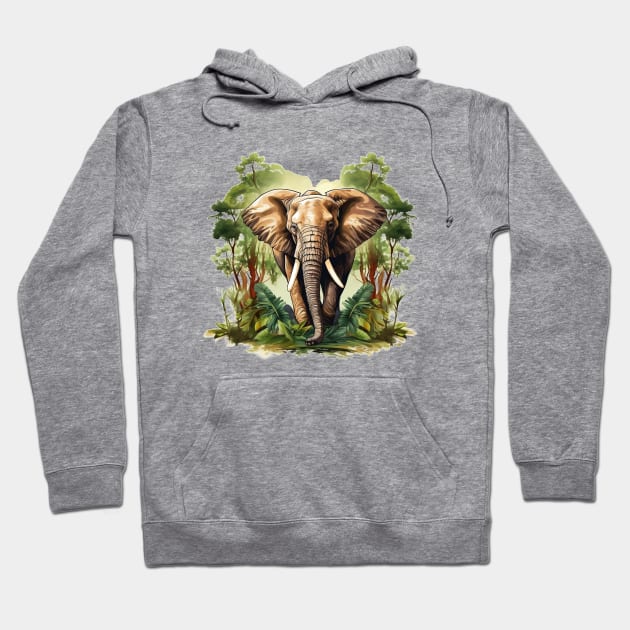 I Love Elephants Hoodie by zooleisurelife